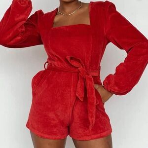 Women’s red romper